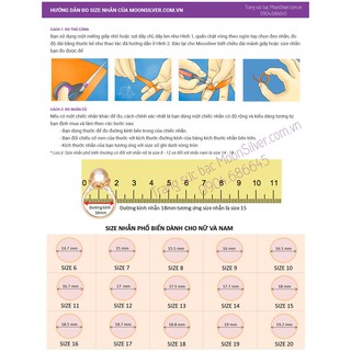 Nhẫn bạc nữ xinh đủ size Moonsilver