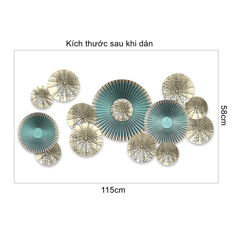 Decal dán tường trang trí - LÁ SEN XANH HIỆN ĐẠI SẮC NÉT HIỆN ĐẠI