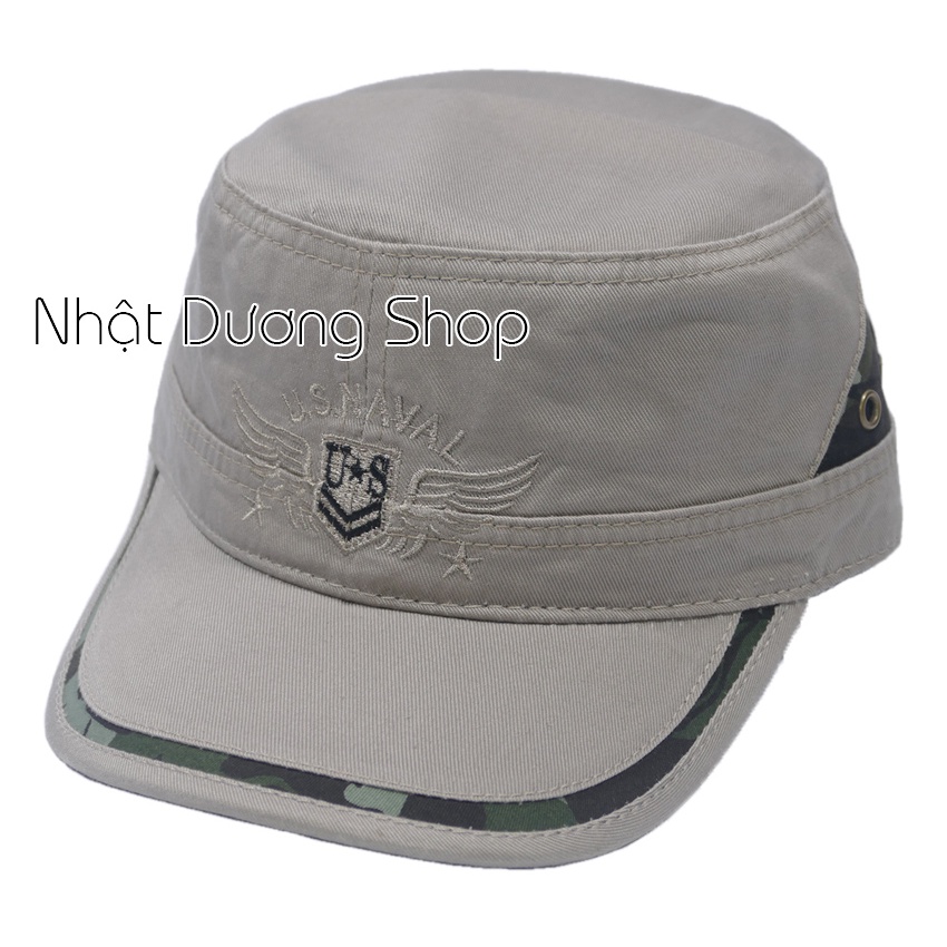 [ Nhiều màu ]Nón kết đầu bằng bít đuôi US Naval vá lính - có may thun phía sau giúp giữ chặt nón và tăng size vòng đầu