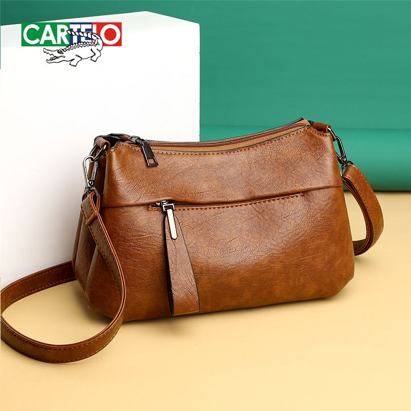 Hàng Mới Về Mới Túi Đeo Chéo Vai Da Mềm Mini Đơn Giản Hợp Thời Trang Dễ Phối Đồ Cho Phụ Nữ Trung Niên