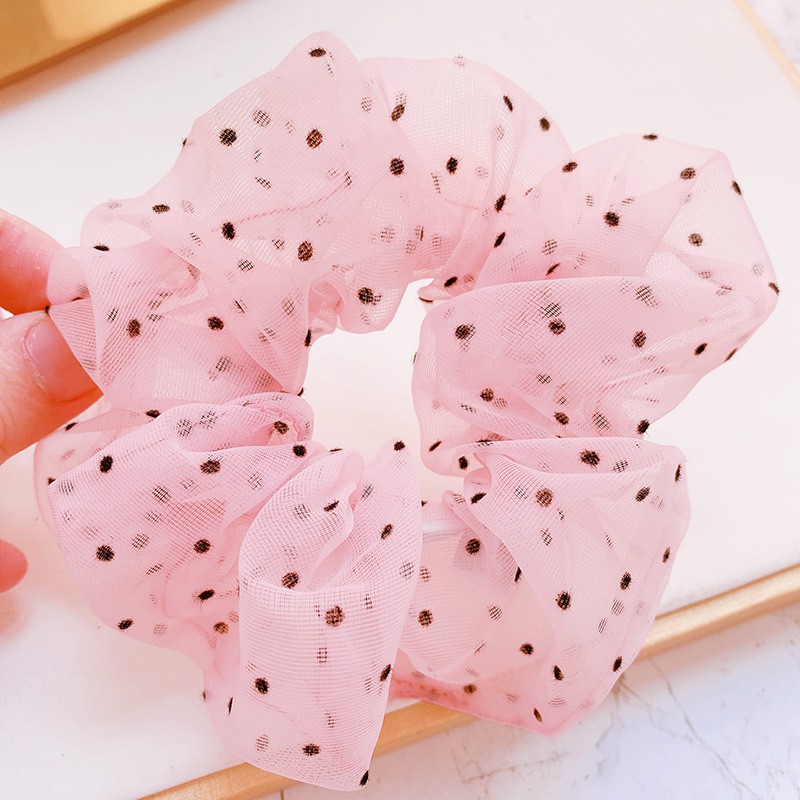 sET 5 DÂY BUỘC TÓC MIX HỒNG CHO BẠN GÁI, CỘT TÓC VẢI VON TRÁI CÂY HỌA TIẾT SANG CHẢNH