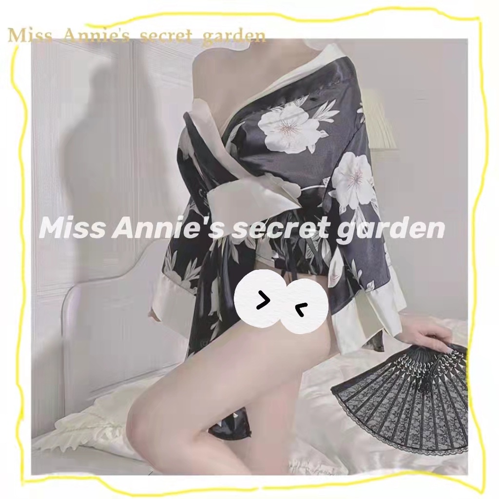 🎁Đồ ngủ sexy🎁Kimono Áo choàng ngủ lụa satin cao cấ+Quần lót Freesize 40-65kg (Không có tất)---020 | BigBuy360 - bigbuy360.vn