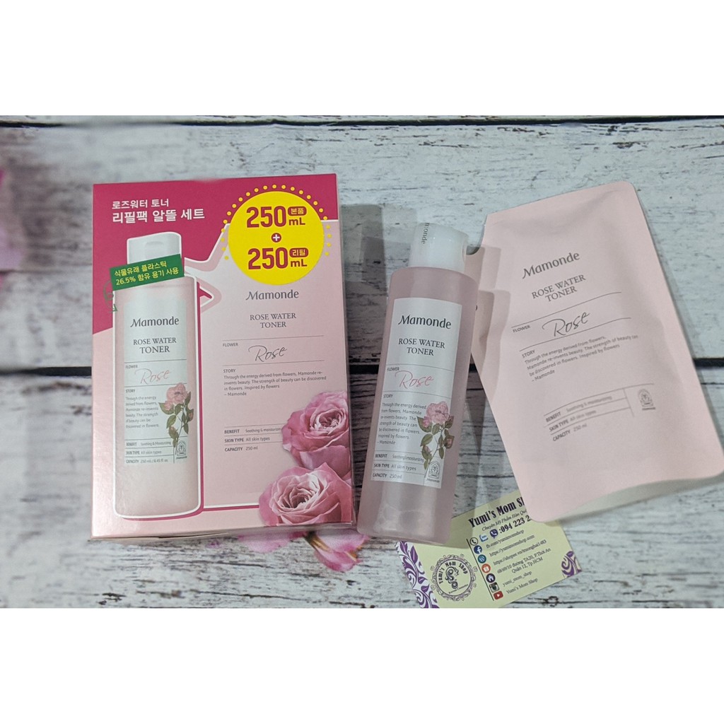 Set nước hoa hồng Mamonde Rose water