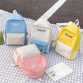 Balô blue yellow pink white