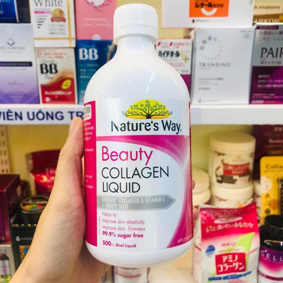 Dạng Nước Bổ Sung Collagen Thủy Phân Giúp Sáng Da Nature's Way Beauty Collagen Liquid 500ml