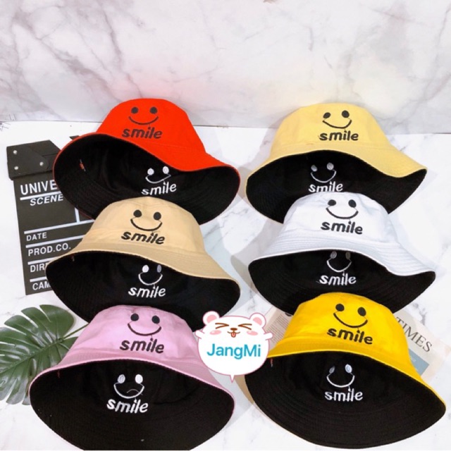 Mũ Bucket 2 Mặt Smile