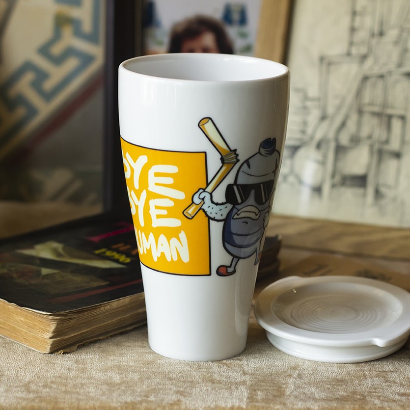 Ly Sứ Dưỡng Sinh Minh Long 480ml - Kiểu 2 - Bye Bye Human