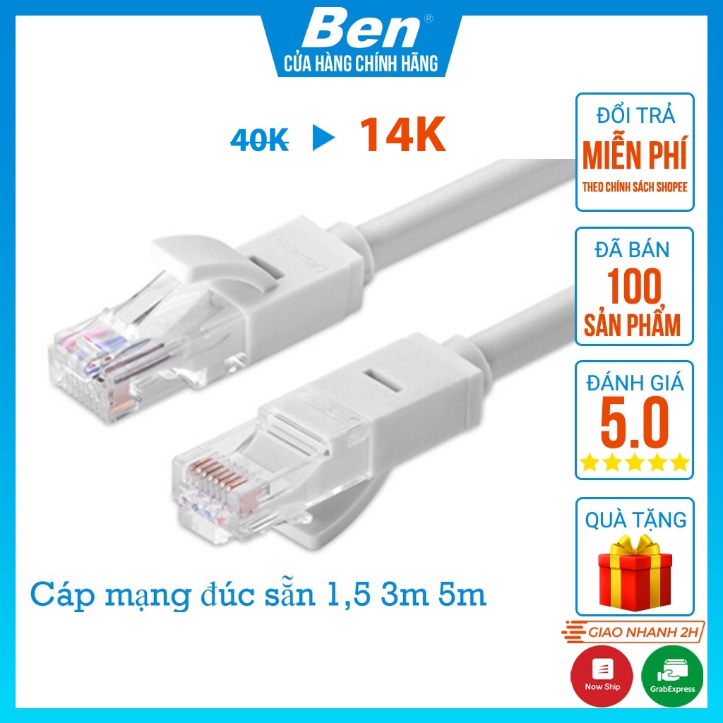 Dây Mạng Bấm Sẵn Dài 1.5m 2m