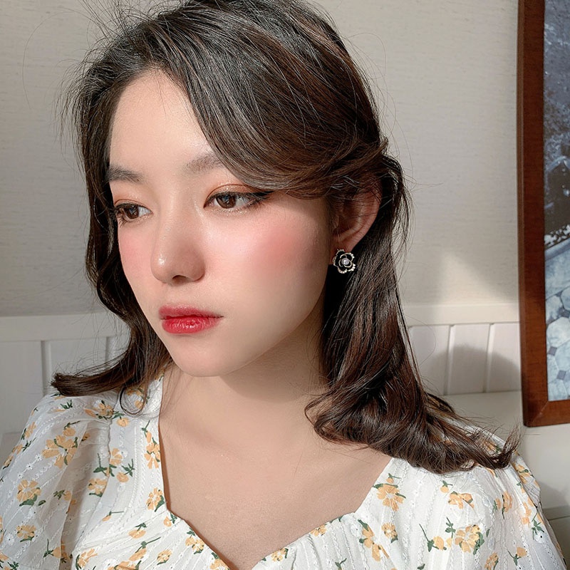 ✨✨Khuyên Tai Hoa Trà Thanh Lịch Phong Cách Hàn Quốc