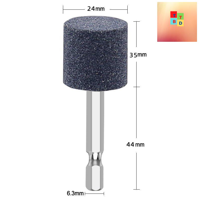 Mũi đá mài 24mm chuôi lục giác 6.35mm  - Phụ kiện máy khoan mài khắc mini đa năng