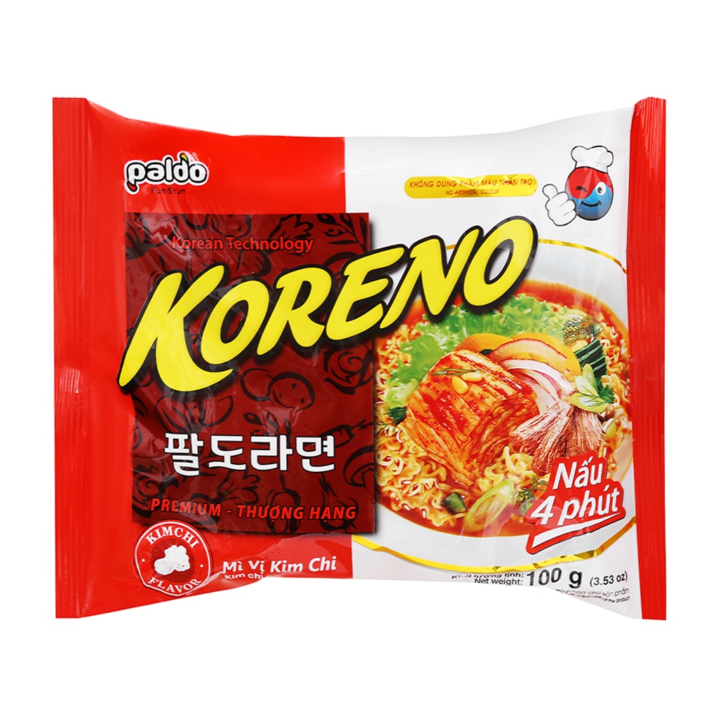 MÌ KORENO VỊ KIM CHI 100G