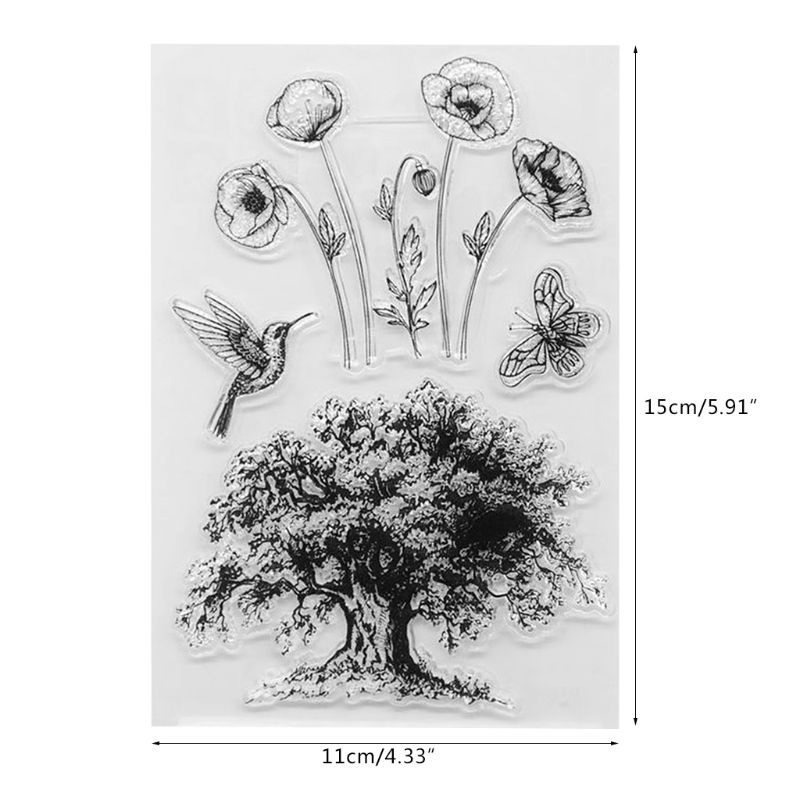 Con Dấu Trong Suốt Hình Cây Điều Ước Dùng Để Trang Trí Album Ảnh