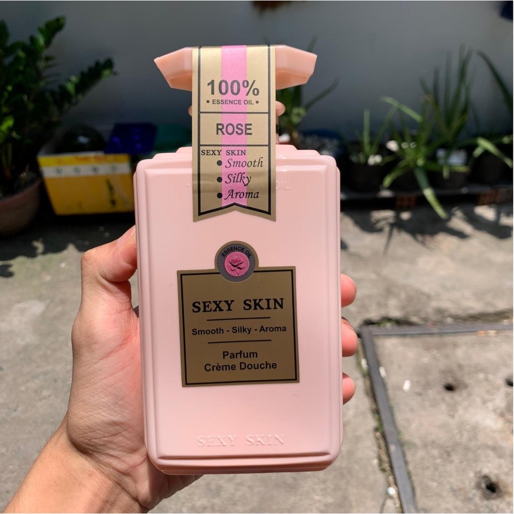 Sữa tắm hương nước hoa Pháp Sexy Skin quyến rũ 600ml, sữa tắm tinh dầu thơm