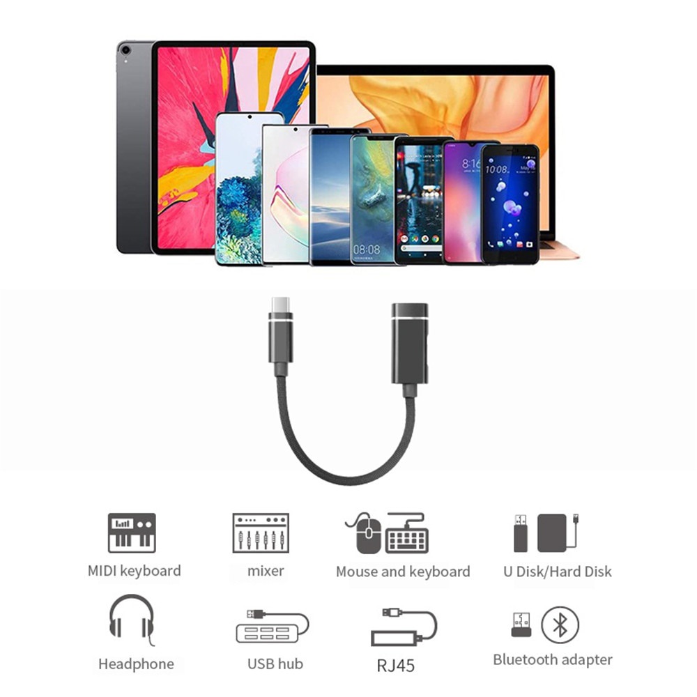 Dây cáp chuyển đổi FONKEN USB 2.0 sang Type C OTG USB C 2.0 dành cho laptop/ điện thoại