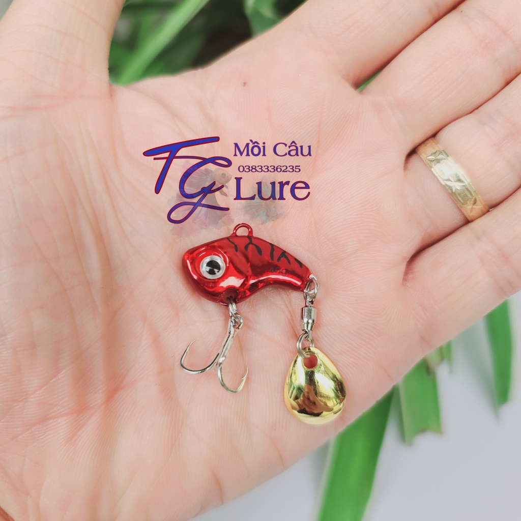 Mồi Câu Lure Cá Giả_Mồi Lure Cá Sắt Đuôi Xoay 3D Mua 5 tặng Hộp M7