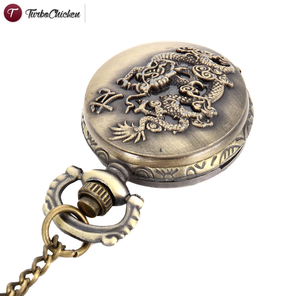 Đồng Hồ Quả Quýt Chạm Khắc Hình Rồng Phong Cách Vintage Độc Đáo