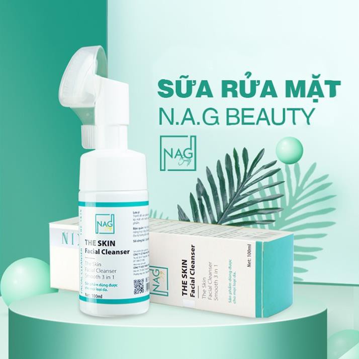 Sữa rửa mặt đầu cọ The Skin Cleanser 100ml cho da dầu mụn nhạy cảm dành cho nam nữ - NAG | BigBuy360 - bigbuy360.vn