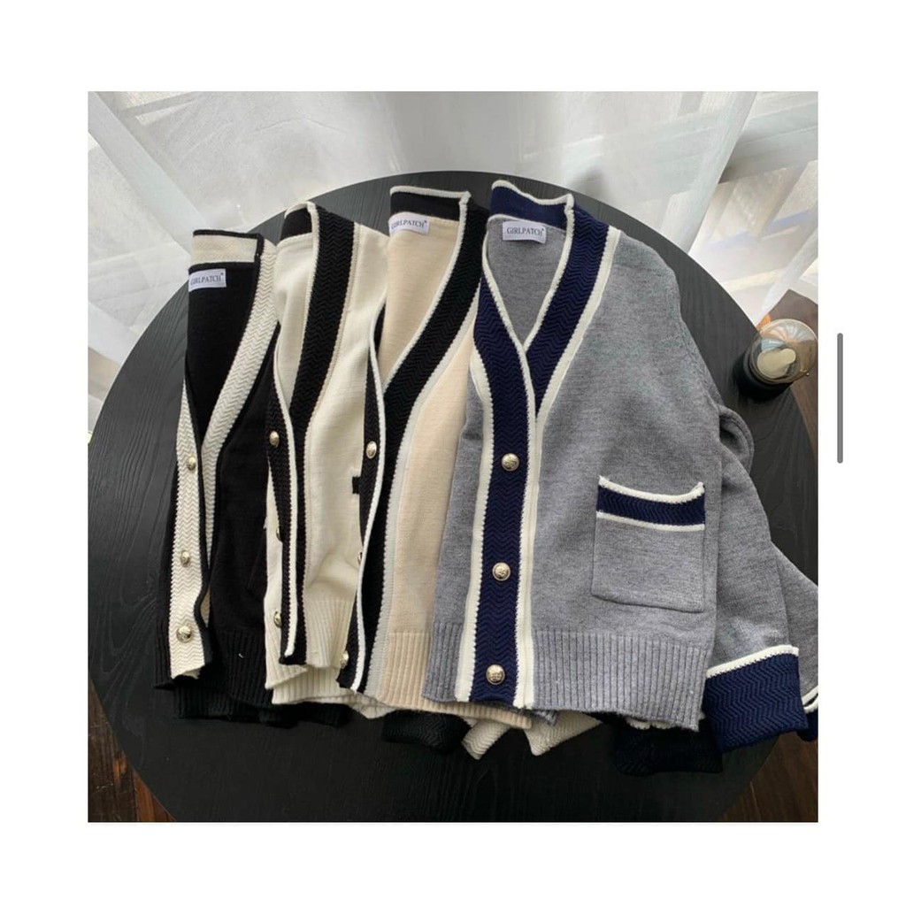 AKL03 Áo khoác len Girlpatch cardigan len cực sang chảnh