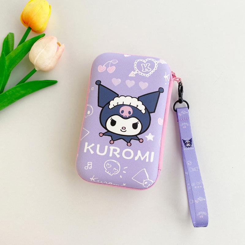 Túi Đựng Tai Nghe / Dây Cáp In Hoạt Hình Sanrio Kuromi EVA Dễ Thương
