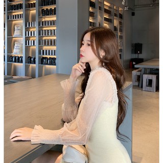 Đầm Len Ôm Body Viền Chiffon