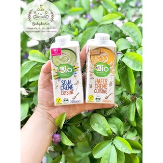 Kem tươi ăn dặm hữu cơ yến mạch/Soja đậu nành (9/2021) cho bé dị ứng đạm bò