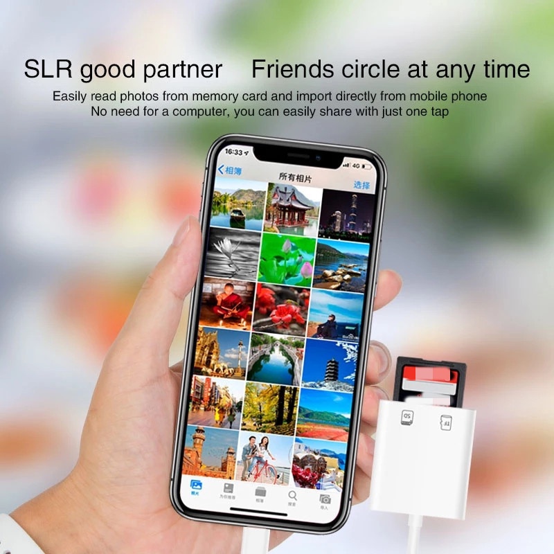 Đầu Đọc Thẻ Nhớ / TF SD / TF 2 Trong 1 Đa Năng Dành Cho Điện Thoại / Máy Tính Bảng Android