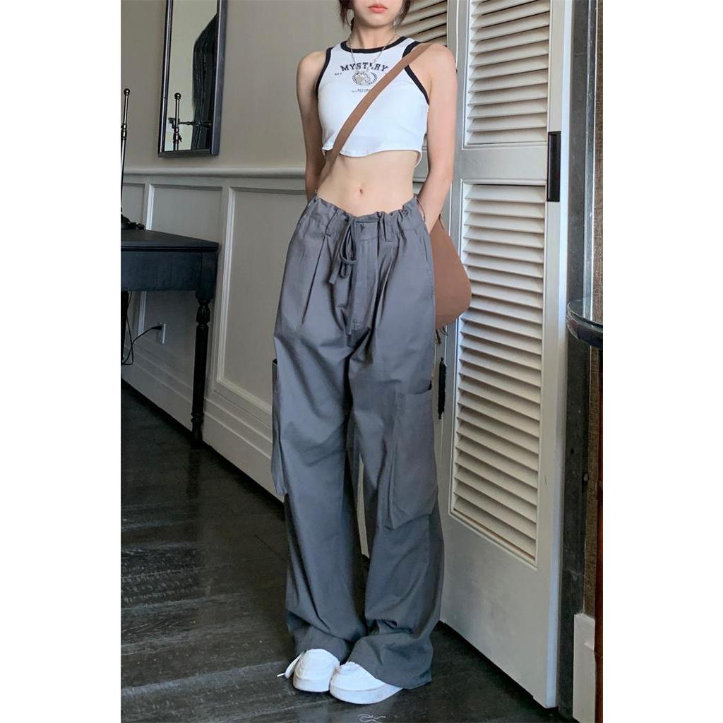 Quần Yếm Ống Rộng Phối Túi Lớn Thời Trang Mùa Hè 62116