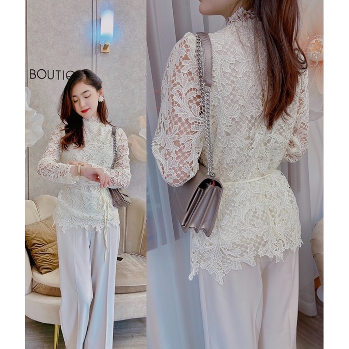 ÁO REN BUỘC NƠ EO