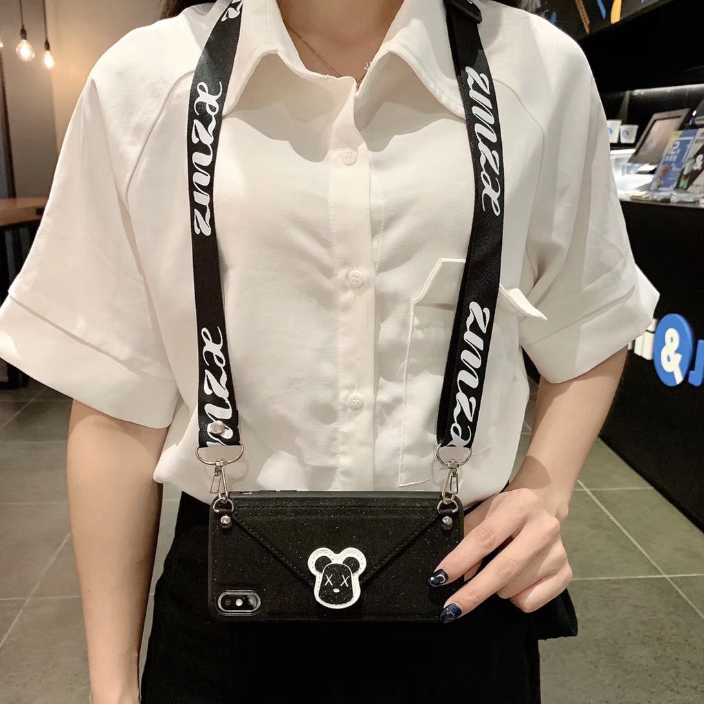 Ốp Điện Thoại In Hình Gấu Kaws Có Dây Đeo Cho Iphone 11 Promax xs xr X 8 7 + 6s | BigBuy360 - bigbuy360.vn