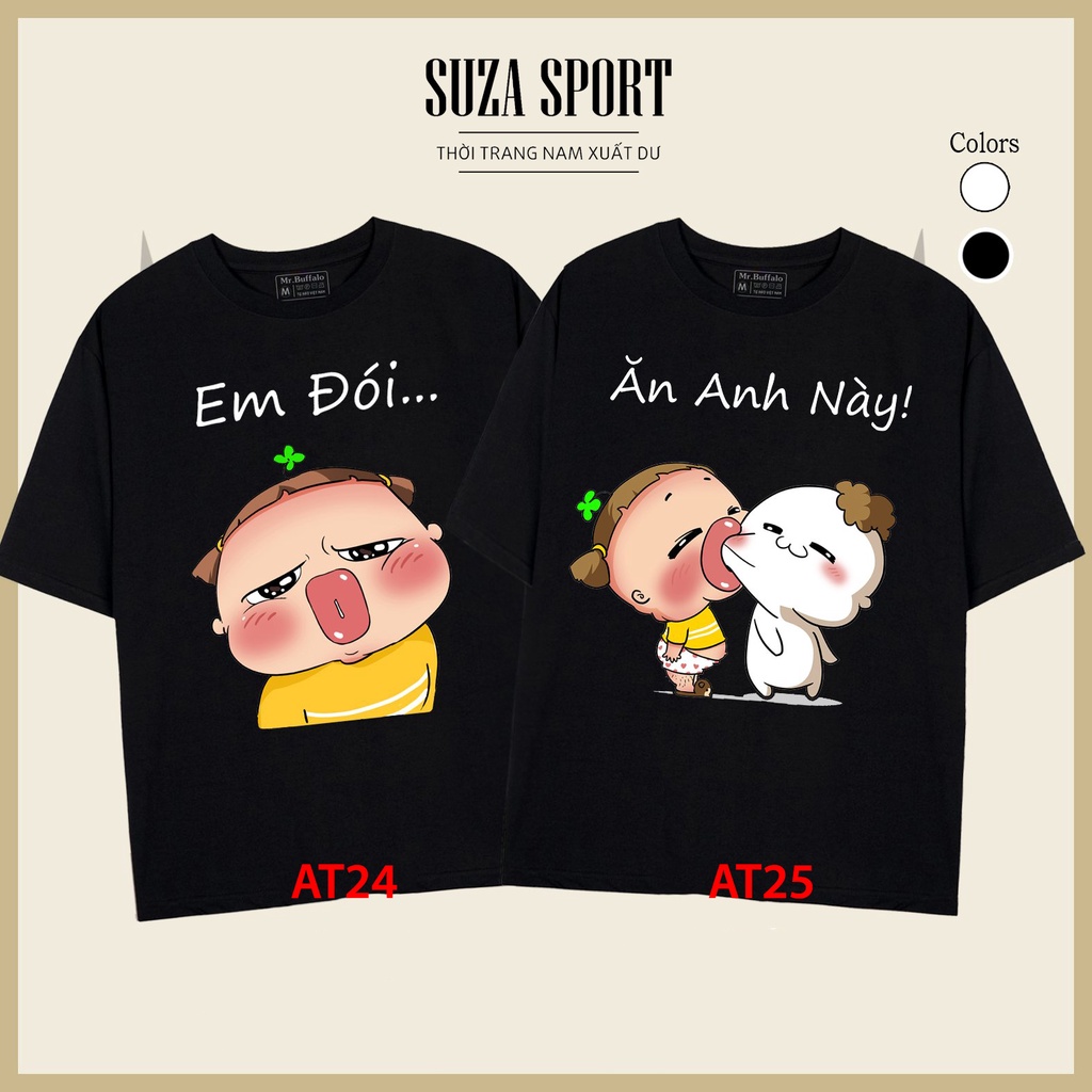 Áo thun Unisex Basic Tee 100% Cotton, phông trơn nam nữ tay lỡ oversize form rộng - AT25
