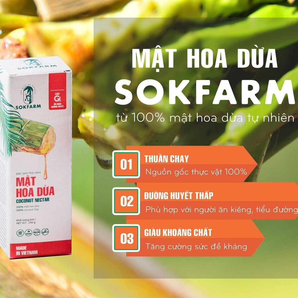 MẬT HOA DỪA - SOKFRAM - 250gr - Đặc Sản Trà Vinh - MEKONG HOME