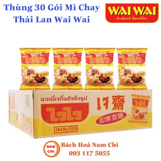 [Thùng 30 Gói] Mì Thái Chay Wai Wai Hương Vị Nấm - Chính Hãng Thái Lan