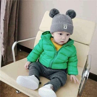 Mũ len 2 quả bông siêu xinh siêu yêu cho bé 3x