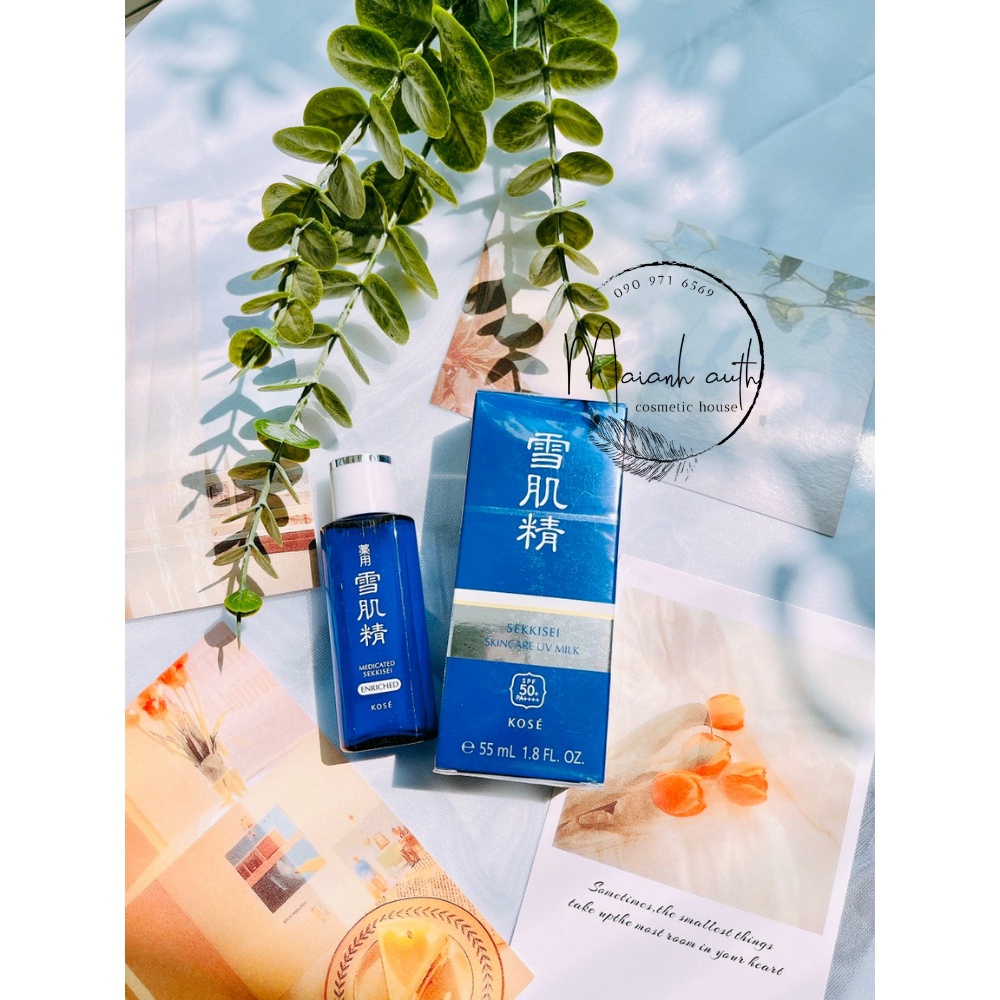 Kem chống nắng kose Sekkisei Skincare UV KOSE Milk 55ml