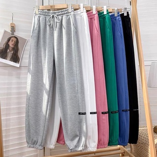 Quần jogger nữ vải nỉ tổ ong ống rộng có dây rút bo gấu Ulzzang Unisex thể thao M908