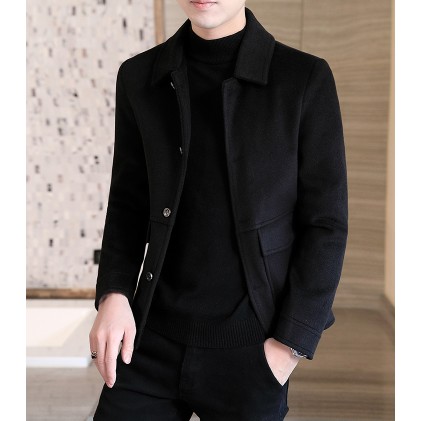 Dạ nam khoác ngoài form ôm ngắn Áo dạ nam - kiểu dáng hiện đại, style Hàn Quốc