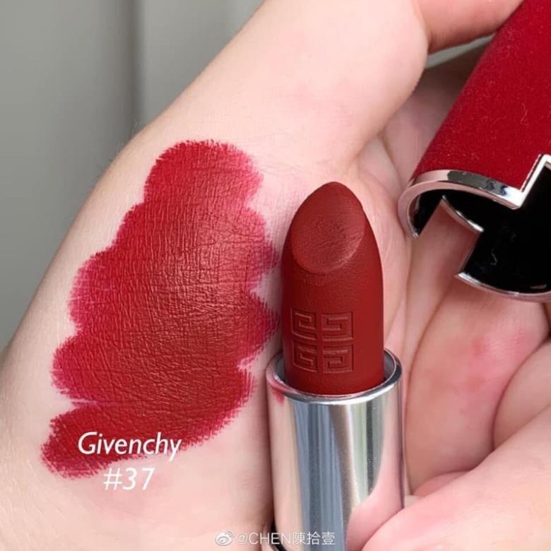 Son Givenchy Le Rouge Deep Velvet Màu 37 Rouge Graine vỏ nhung đỏ