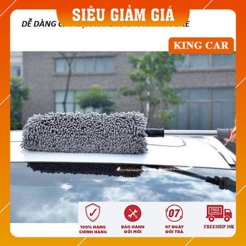 Chổi lau bụi nội thất xe hơi sợi dầu, chổi lau bụi cán co rút tiện lợi - Có video - Shop KingCar