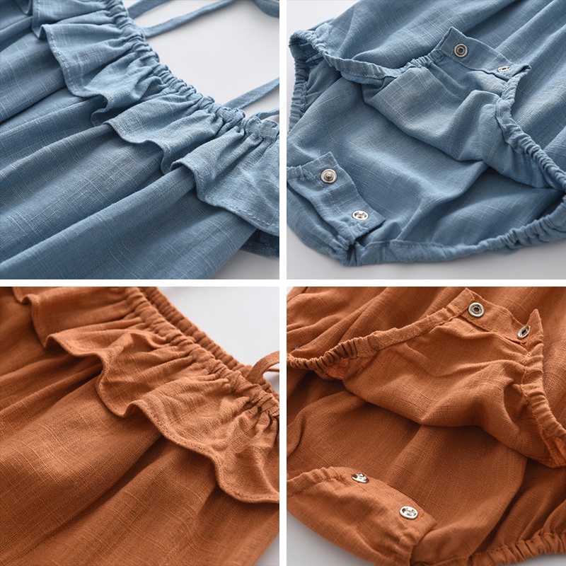 BEAR LEADER Bộ Áo Liền Quần Tay Dài In Hình Chú Gấu Đáng Yêu Cho Bé 0-2 Tuổi