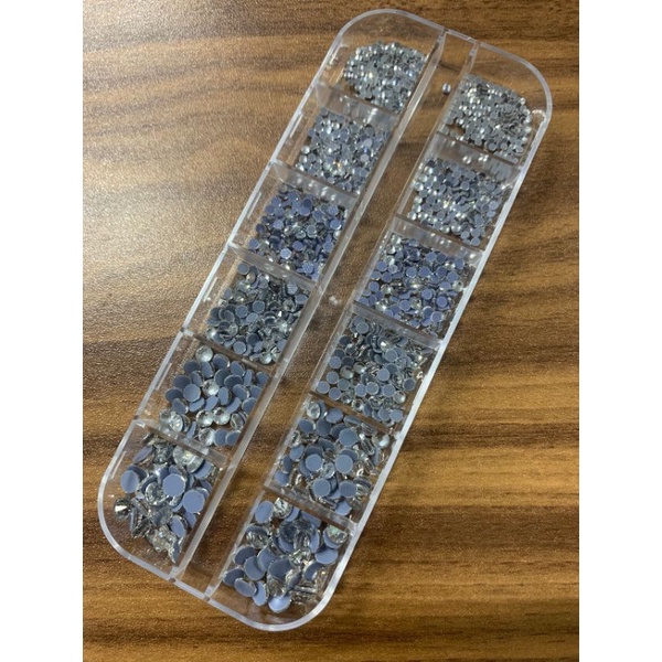 Đá nail- Đá chân keo khay mix size siêu sáng