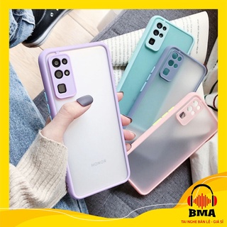 Ốp lưng Samsung A02S/A32/A52/A72/A10/S9 plus mẫu nhám trơn viền màu pastel bảo vệ camera _27 _17