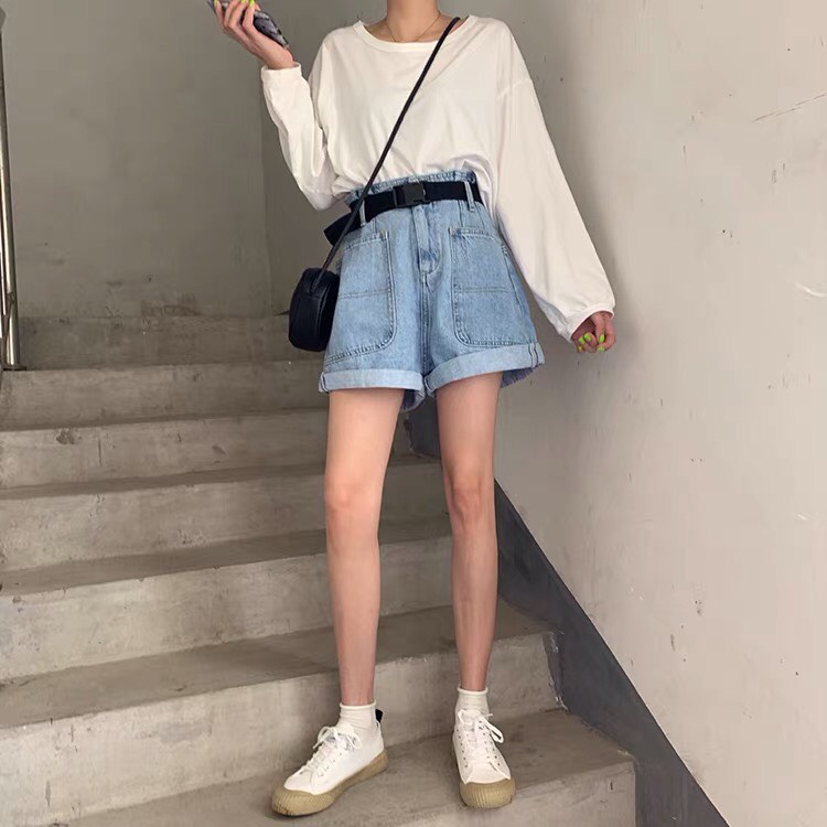 Quần ngố bò túi vuông thiết kế mới siêu đẹp Now Store 087