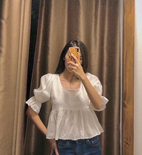 Áo trắng kiểu kèm ảnh thật