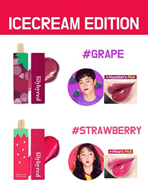 [Phiên bản giới hạn]Son Tint Bóng lilybyred BLOODY LIAR COATING TINT ICECREAM EDITION