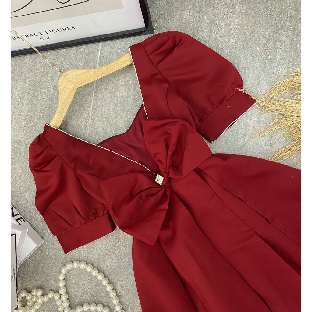 VÁY MAXI TAY NGẮN PHỒNG - 2HN4