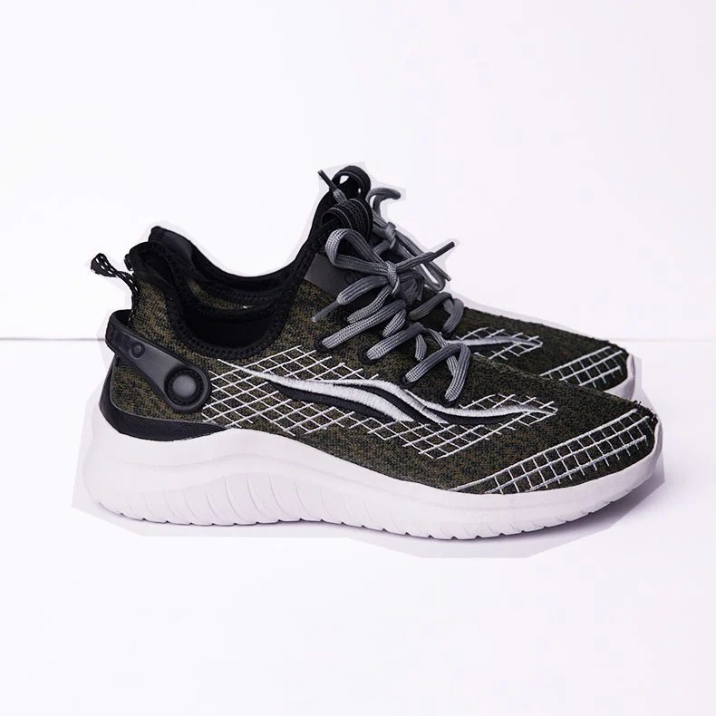 Giày cổ chun siêu nhẹ xanh rêu đế trắng gạo - 210192