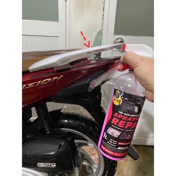 COMBO-Nước tẩy rửa hợp kim nhôm SPRAYKING REPAIR 1L - chuyên tẩy rửa lốc máy, mâm vành xe