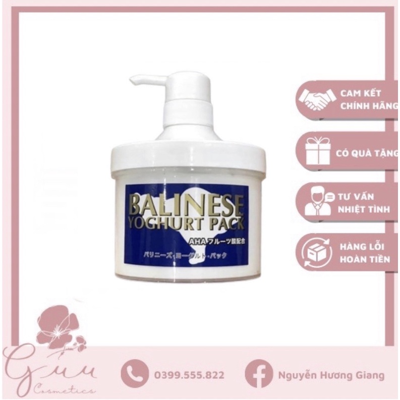Ủ trắng sữa chua Balinese Yoghurt Pack hộp 500ml