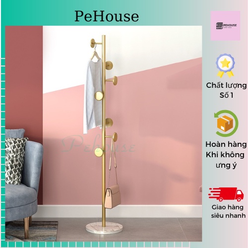 Giá treo quần áo chất liệu hợp kim PEHOUSE,Cây treo đồ decor sang trọng phù hợp với mọi không gian nhà ở phòng làm việc