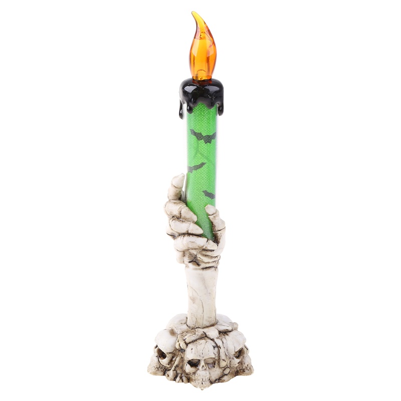 Đèn LED Điện Tử Hình Bàn Tay Đầu Lâu Không Khói Trang Trí Halloween